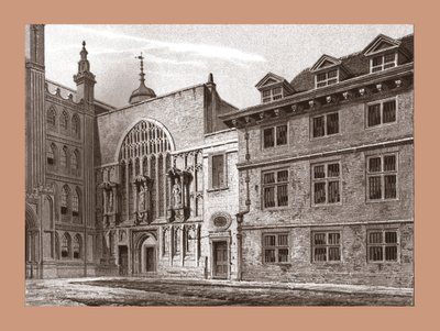 Guildhall Chapels västra front, 1886 av Unbekannt