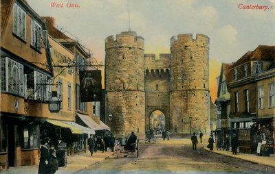 West Gate, Canterbury, sent 1800-tidigt 1900-tal. av Unbekannt