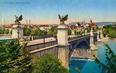 Wettstein Bridge, Basel, Schweiz, c1936 av Unbekannt