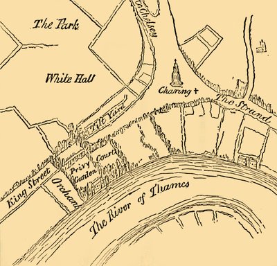 Whitehall under Henry VIII:s regeringstid, 1881. av Unbekannt