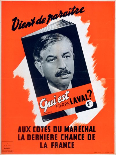 Vem är Pierre Laval, Vichy fransk propagandaaffisch, 1940-1944 av Unbekannt