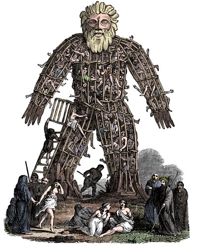 Wicker man, 1:a århundradet e.Kr., 1832 av Unbekannt