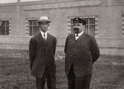 Wilbur Wright, amerikansk flygare, och Leon Bollee, fransk uppfinnare och biltillverkare, 1908 av Unbekannt