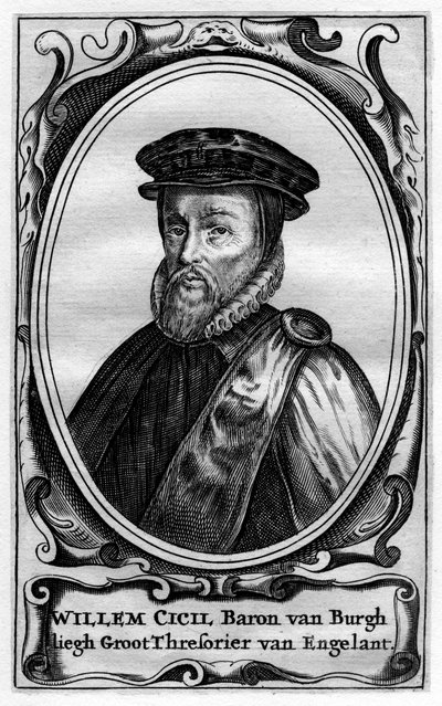 Willem Cecil, 1:a baron Burghley, engelsk statsman från 1500-talet av Unbekannt