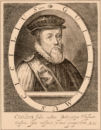 William Cecil, 1:e baron Burghley 1520-1598, engelsk statsman, 1889 av Unbekannt