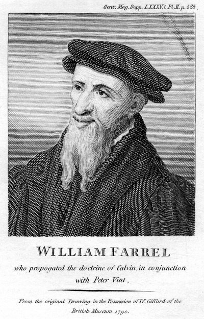 William Farel, fransk evangelist från 1500-talet av Unbekannt