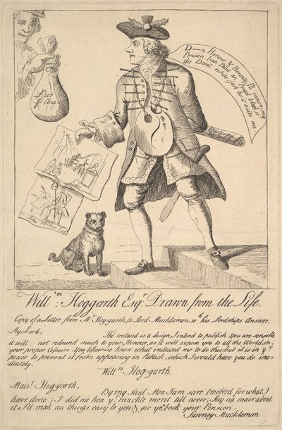William Hog-garth Esq. Ritad från livet, 1763. av Unbekannt