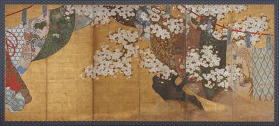 Vindruta och körsbärsträd, Edo-perioden, 1615-1868. av Unbekannt