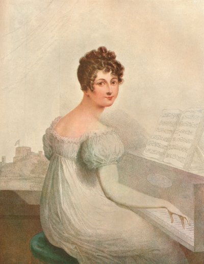 Windsor Castle, 1821. Georgina Quentins älskarinna till kung George IV 1762-1830, 1911 av Unbekannt