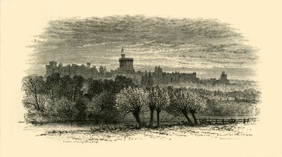 Windsor Castle från Provosts Lodge i Eton, 1911. av Unbekannt