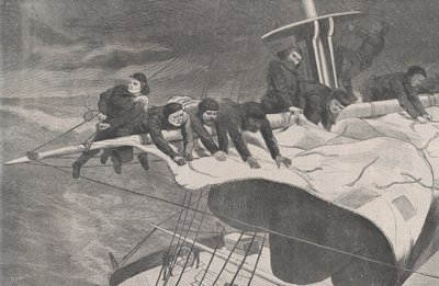 Winter at Sea - Tar in Sail off the Coast Harper