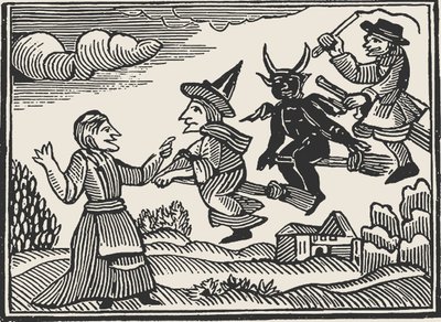 Häxor, från The Invisible World av Cotton Mather, 1689. av Unbekannt