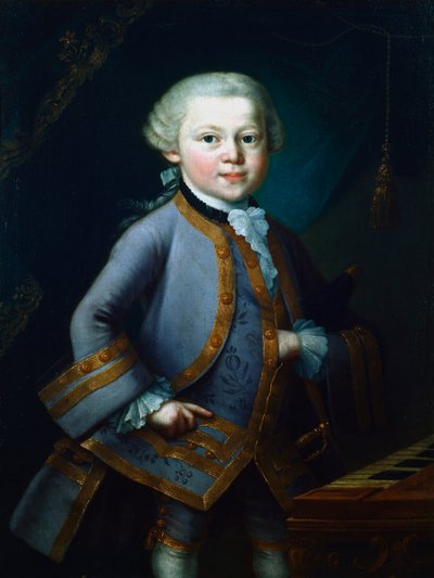 Wolfgang Amadeus Mozart, österrikisk kompositör, 1761 av Unbekannt