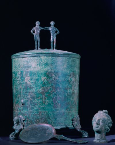 Kvinnors parfymolja cista, hellenistisk period, 300-talet f.Kr av Unbekannt