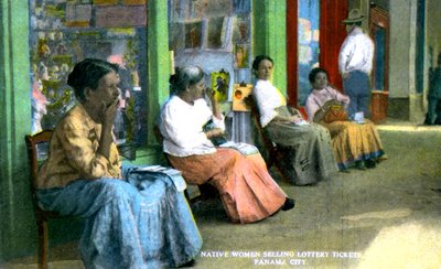 Kvinnor som säljer lotter, Panama City, Panama, c1920-talet av Unbekannt