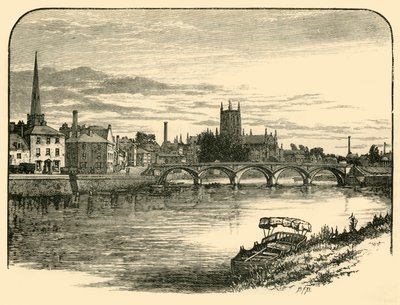 Worcester, från järnvägsbron, 1898. av Unbekannt