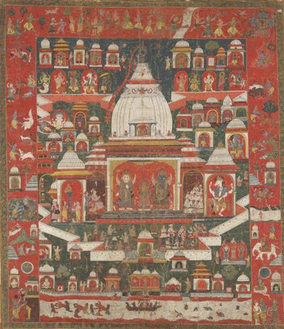 Tillbedjan av Lord Jagannatha i hans tempel i Puri, första hälften av 1700-talet. av Unbekannt