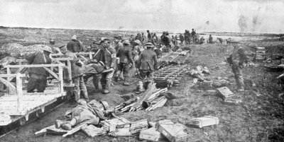 Sårade evakueringsplats, Vimy, Frankrike, första världskriget, april 1917 av Unbekannt