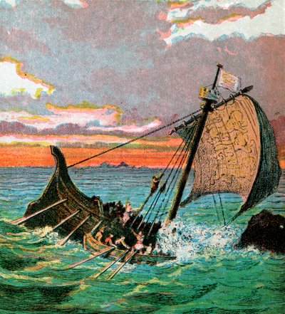 Vraket av det vita skeppet, 1120, c1850 av Unbekannt