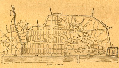 Wrens Plan för återuppbyggnad av London, 1897. av Unbekannt