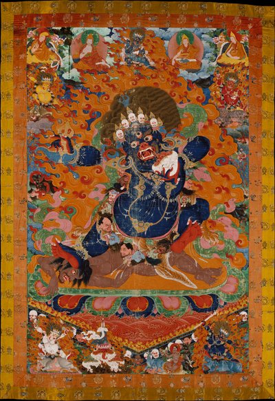 Yamantaka, Förgörare av dödens Gud, tidigt 1700-tal. av Unbekannt