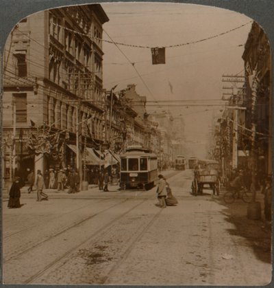 Yonge St., med utsikt norrut från King St., Torontos livliga centrum, Kanada, 1904 av Unbekannt