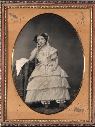 Ung kvinna i Bloomers, ca. 1855. av Unbekannt