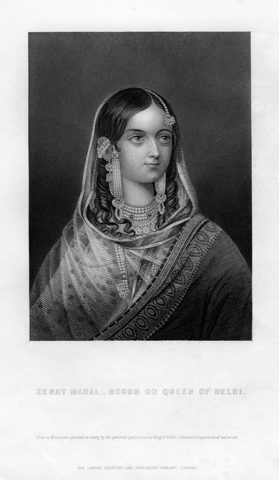 Zenat Mahal - Begum eller drottning av Delhi, 1800-talet av Unbekannt