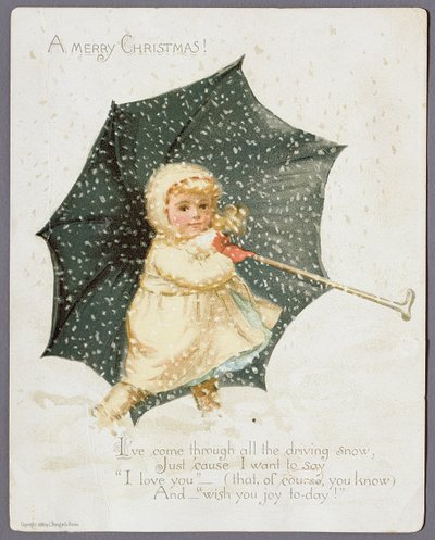 En god jul, julkort, 1888 av Unbekannt Unbekannt