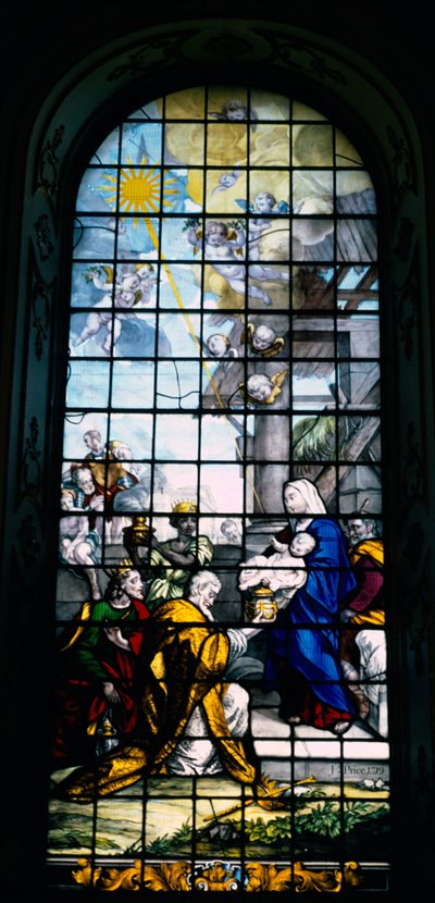Adoration of the Magi, målning på glas av Joshua Price, 1719 av Unbekannt Unbekannt