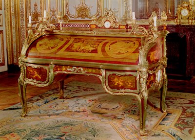 Bureau du Roi av Oeben och Riesener, intarsia och ormolu, 1760-69 av Unbekannt Unbekannt