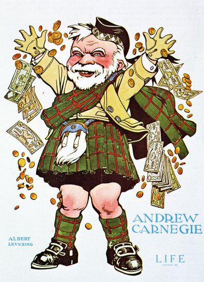 Tecknad film av Andrew Carnegie från Life Magazine av Unbekannt Unbekannt