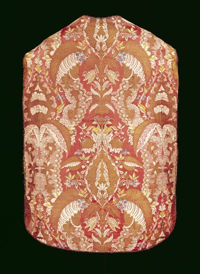 Chasuble, spetsmönstrat siden, franskt, c.1720 av Unbekannt Unbekannt