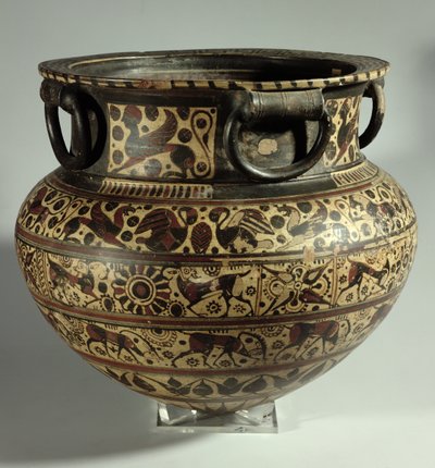 Östgrekiska orientaliserande dinos, mellanvildget-stil, från Cerveteri, ca 615 f.Kr. (keramik) av Unbekannt Unbekannt
