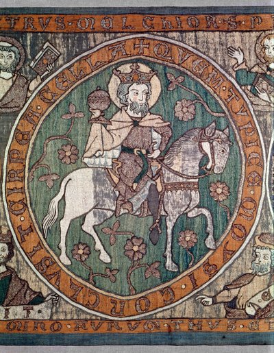 Broderad altarfront från Bambergs katedral, sydtyska, ca 1300 av Unbekannt Unbekannt