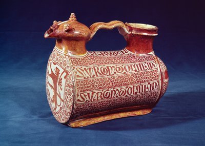 Ewer med lysterdekor, tidigt 1500-tal, brukade hälla vatten över händerna under och mellan rätterna av Unbekannt Unbekannt