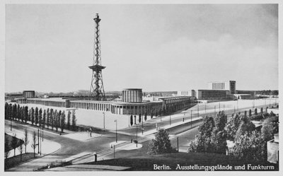 Utställningshallar och sändningstorn, Charlottenburg, Berlin, c.1930 av Unbekannt Unbekannt