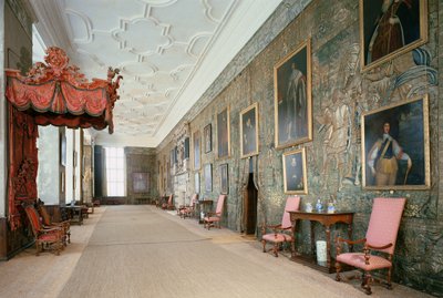 Hardwick Hall (1590-97), Interiör av Long Gallery, Derbyshire, Storbritannien av Unbekannt Unbekannt