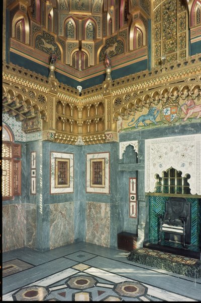 Interiör, Cardiff Castle, Wales, byggt ca 1875 av Unbekannt Unbekannt