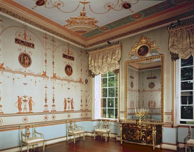 Osterley Park, The Etruscan Room, byggd av Robert Adam (1728-92) påbörjad 1761, Middlesex, Storbritannien av Unbekannt Unbekannt