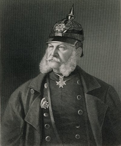 Porträtt av William I (1797-1888) Kung av Preussen och kejsare av Tyskland, graverad av William Holl (1807-71) pub. av William Mackenzie av Unbekannt Unbekannt