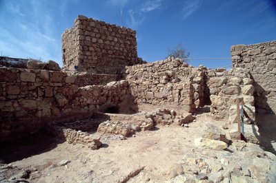 Rester av fästningspalatset, byggt av Herodes den store (73-4 f.Kr.) c.37-31 f.Kr. av Unbekannt Unbekannt