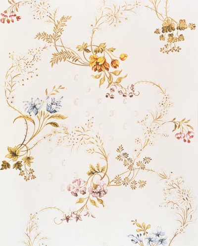 Rokoko asymmetrisk blommönster av Anna Maria Garthwaite, 1744 av Unbekannt Unbekannt