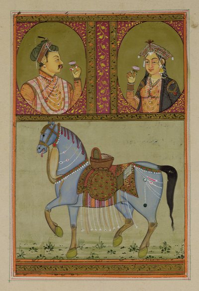 Shah Jahan (1592-1666) och Muntaz Mahal, hans hustru (d.1629), Mughal av Unbekannt Unbekannt