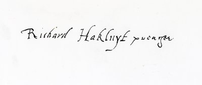 Signatur av Richard Hakluyt (ca 1552-1616) av Unbekannt Unbekannt