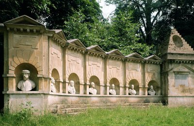 Stowe, William Kent (1684-1748), Temple of British Worthies, ca 1735, Buckinghamshire, Storbritannien av Unbekannt Unbekannt
