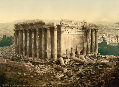 Jupiters tempel, exteriör, Baalbek, Heliga Land, (dvs. Ba