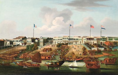 The Hongs of Canton - China Trade, c.1850 av Unbekannt Unbekannt