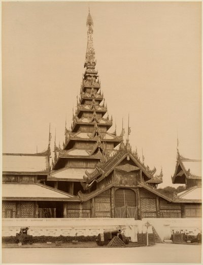 Myei-nan eller Main Audience Hall i Mandalay-palatset, Burma, sent 1800-tal (albumintryck) av Unbekannt Unbekannt