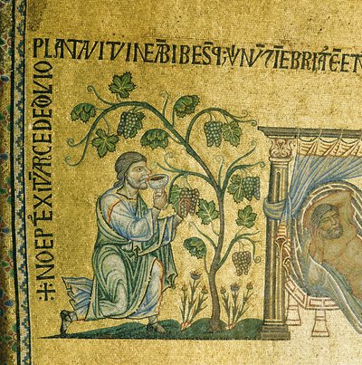 The Story of Noah, mosaik från det andra valvet i atriumet i San Marco Basilica, Venedig av Unbekannt Unbekannt